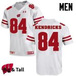 Men's Wisconsin Badgers NCAA #84 Lance Kendricks White Authentic Under Armour Big & Tall Stitched College Football Jersey AV31L05DD